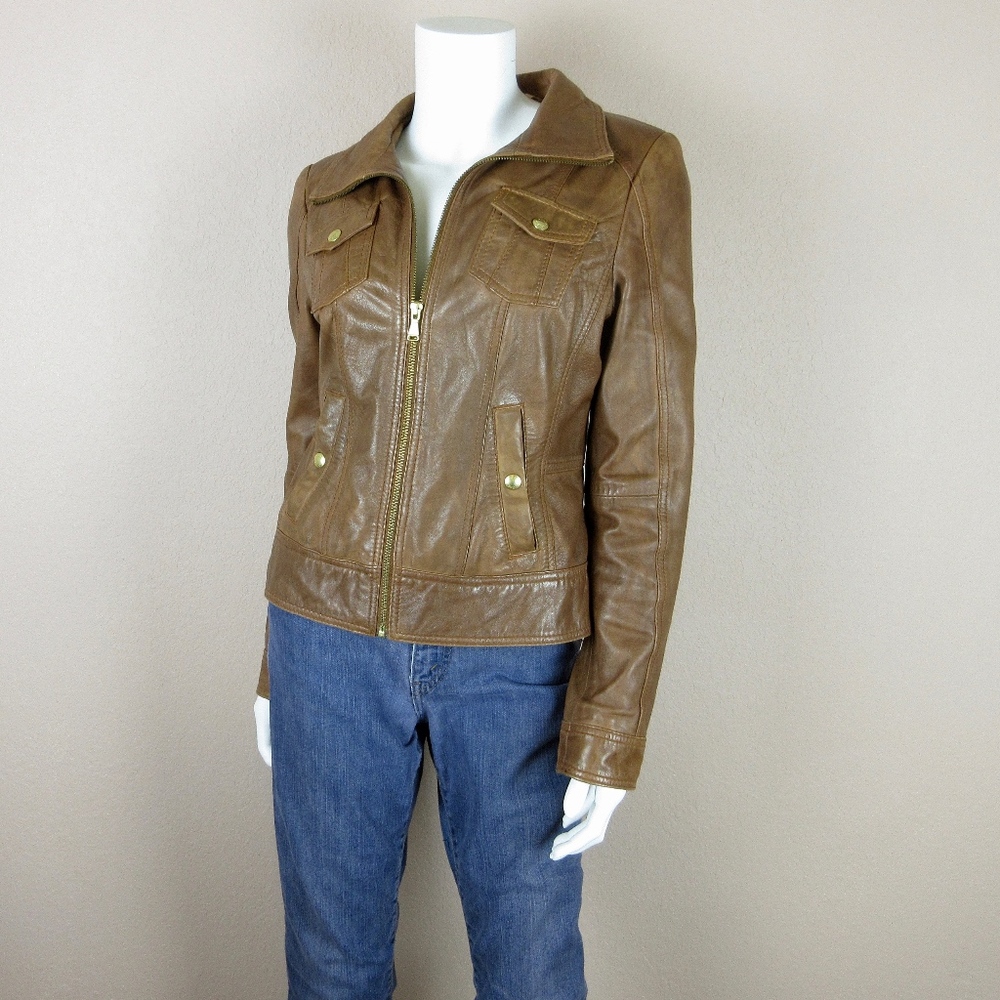 Genuine, Butter Soft, Brown Leather Jacket, Sz M
